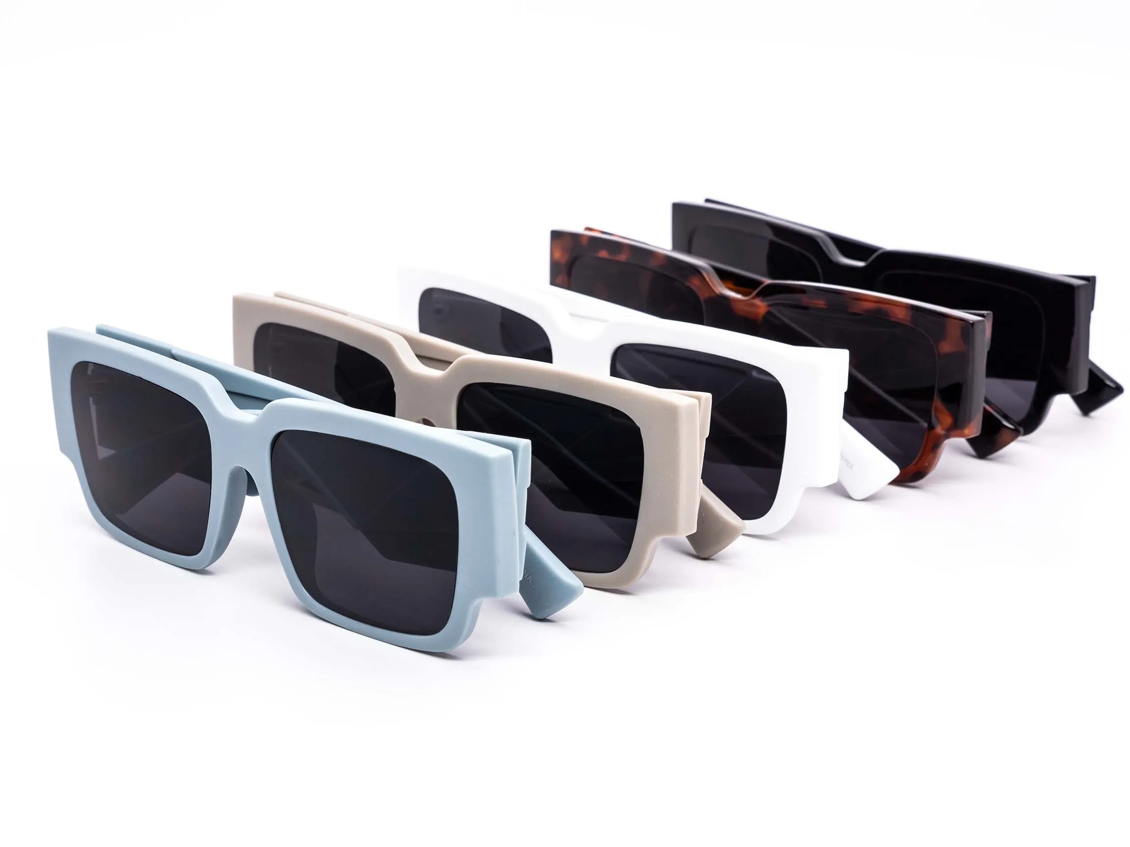 12 Pack: Cyberpunk Super Chunky Lazer Wholesale Sunglasses
