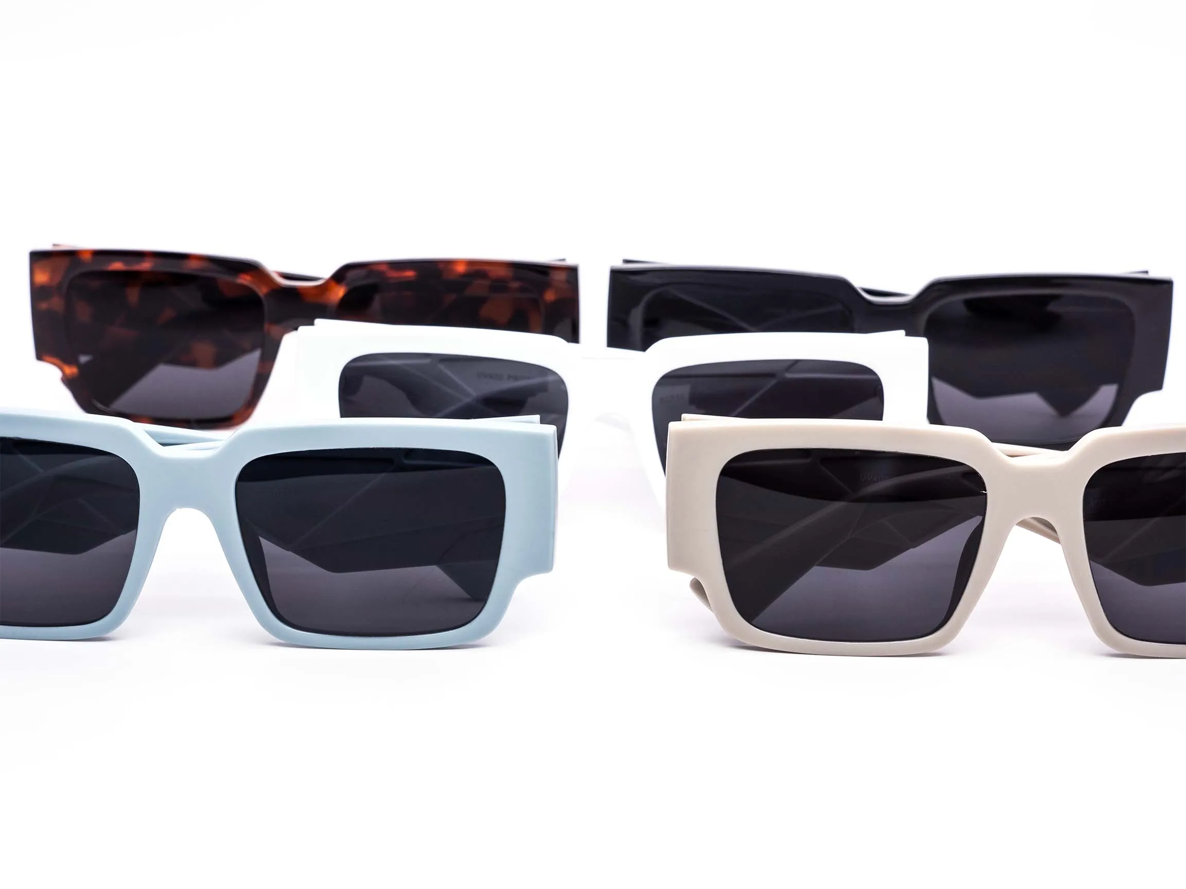 12 Pack: Cyberpunk Super Chunky Lazer Wholesale Sunglasses