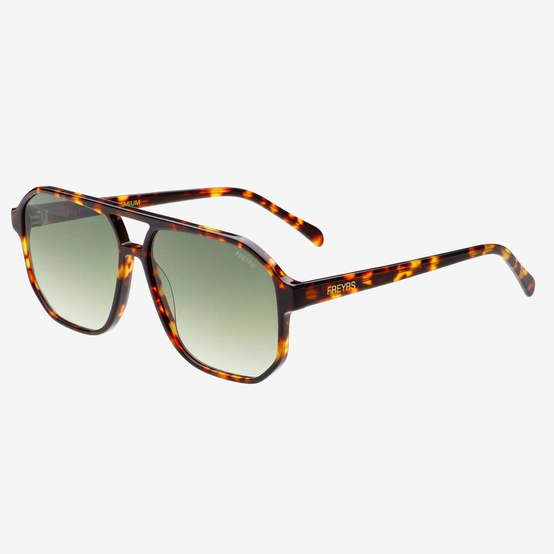 Billie Aviator Sunglasses - Tortoise/Green