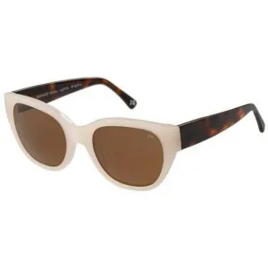Botaniq Calm Cat-Eye Sunglasses - White/Brown Tort