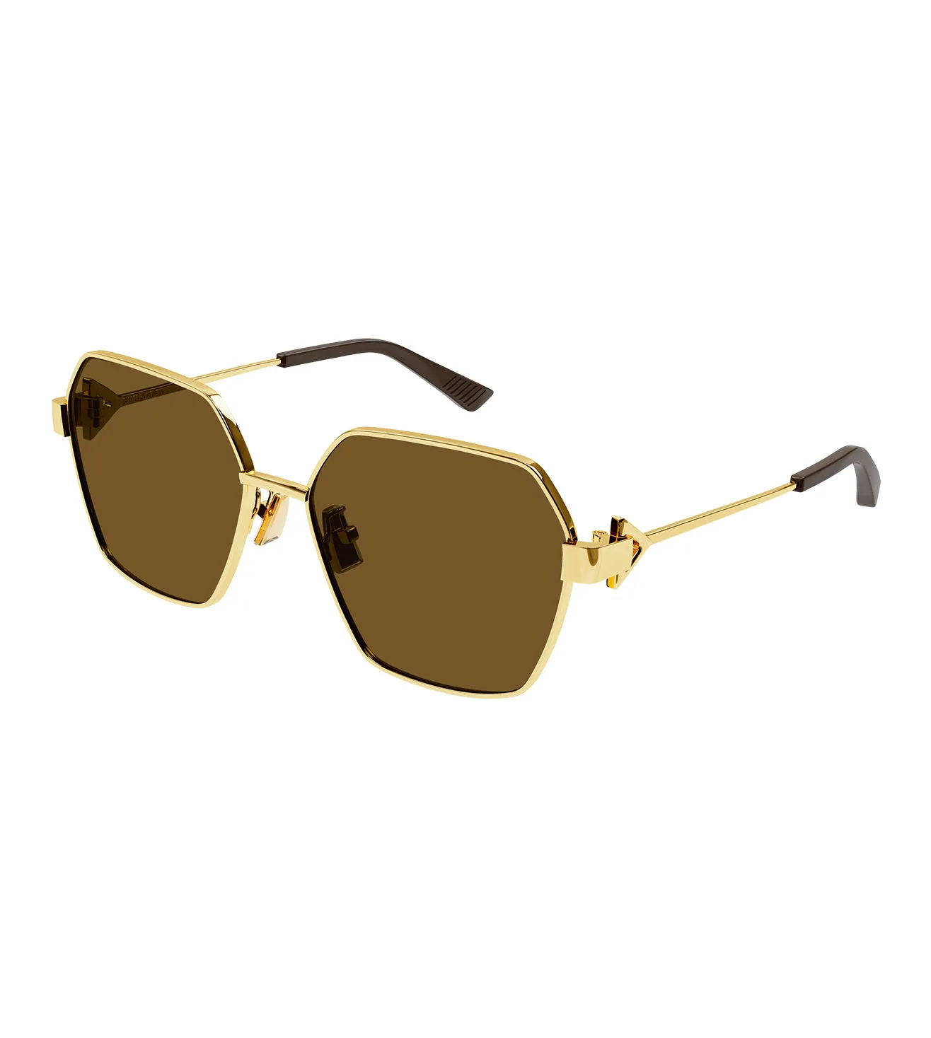 Bottega Veneta Unisex Brown Geometric Sunglass