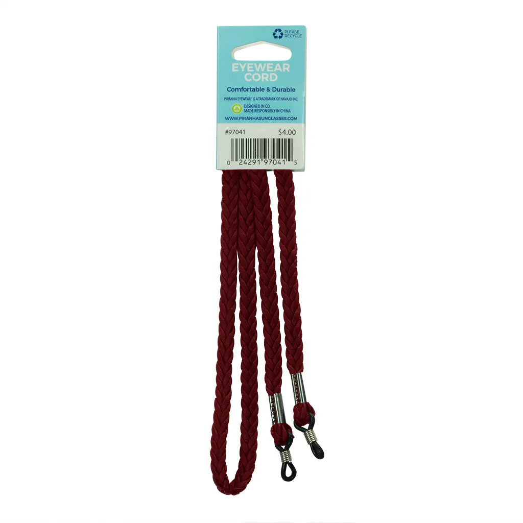 Braided Manmade Leather Sunglasses Cord - Red