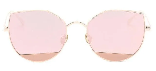 Brand Designer Sunglasses Round vintage metal cat eye Sun glasses