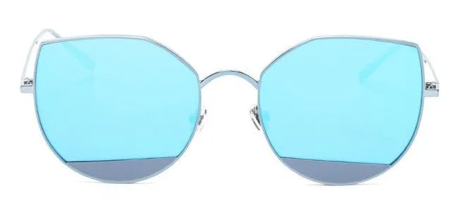 Brand Designer Sunglasses Round vintage metal cat eye Sun glasses
