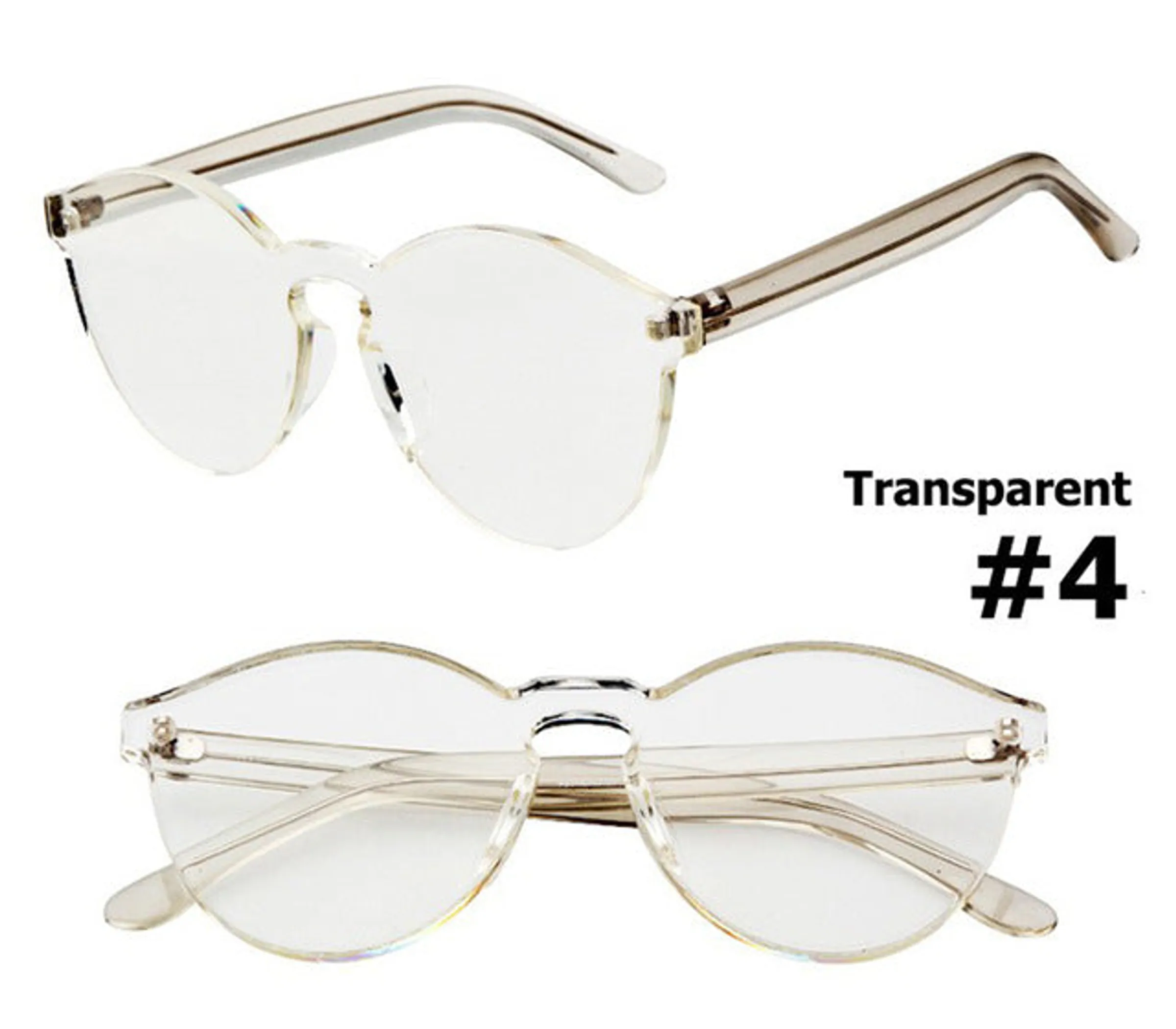 Candy Color Rimless Sunglasses