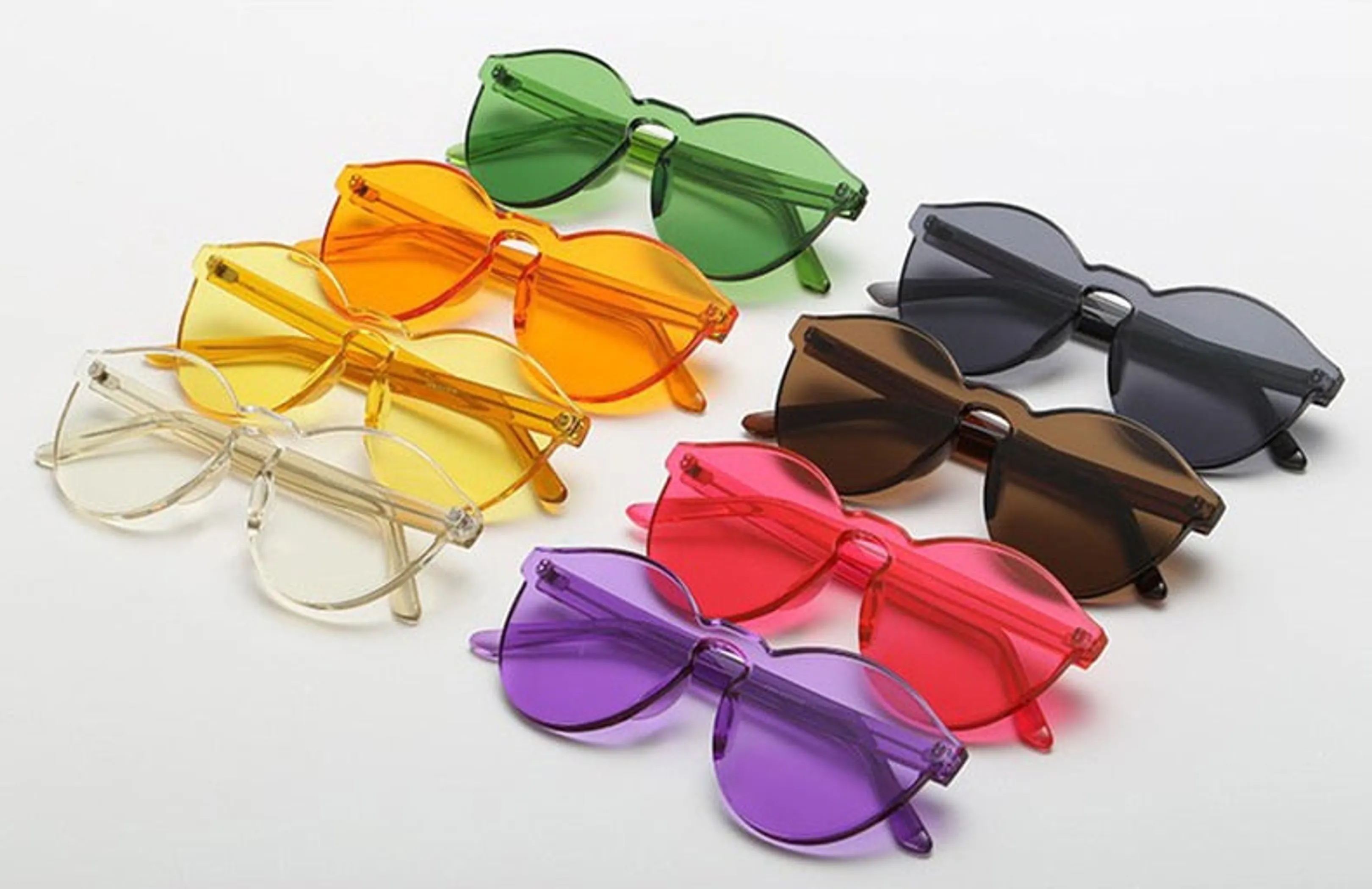 Candy Color Rimless Sunglasses