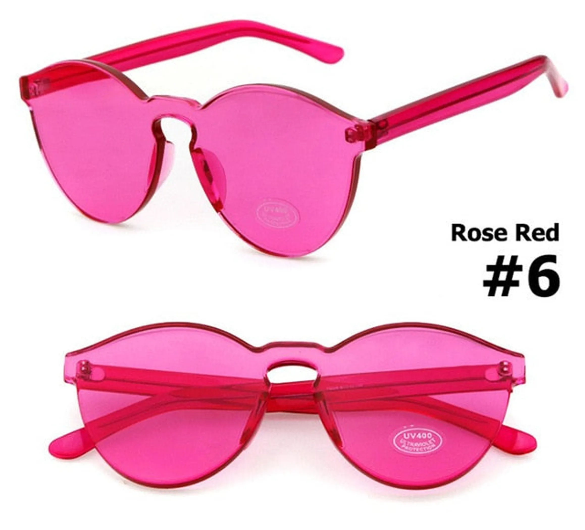 Candy Color Rimless Sunglasses