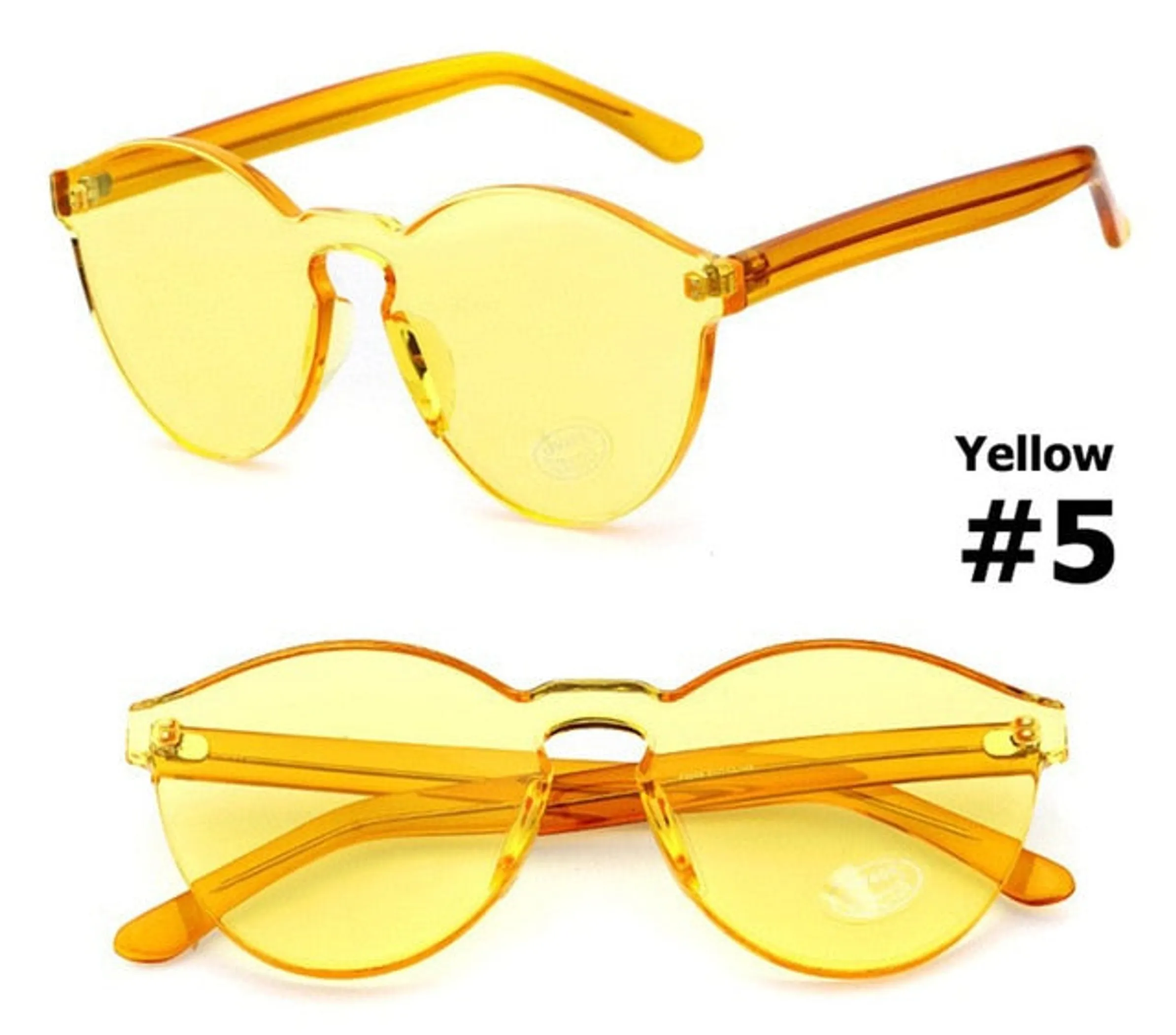 Candy Color Rimless Sunglasses