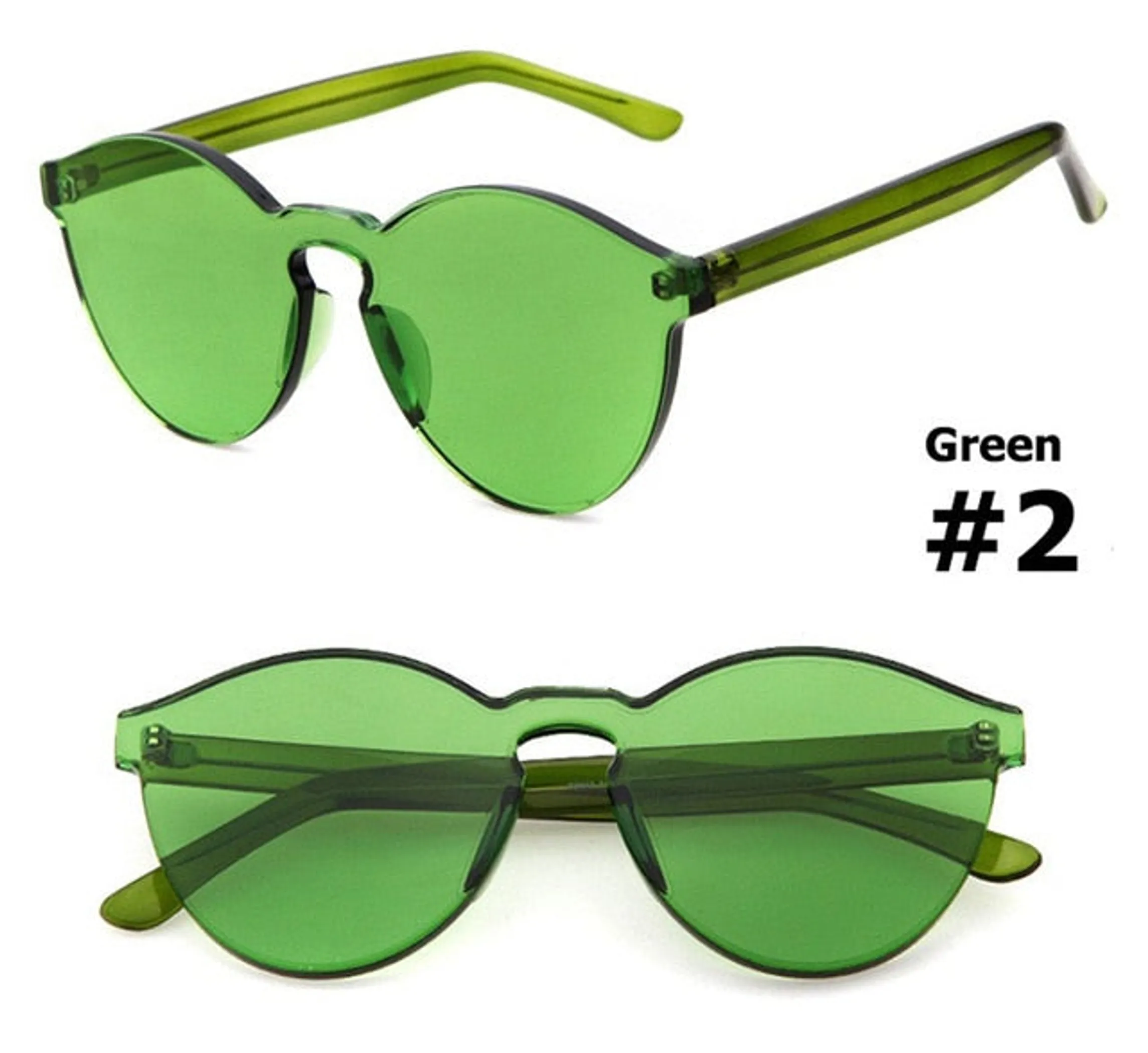 Candy Color Rimless Sunglasses