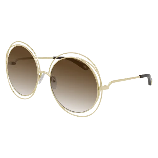 Chloe Gold Sunglasses with Brown Gradient lenses