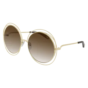 Chloe Gold Sunglasses with Brown Gradient lenses