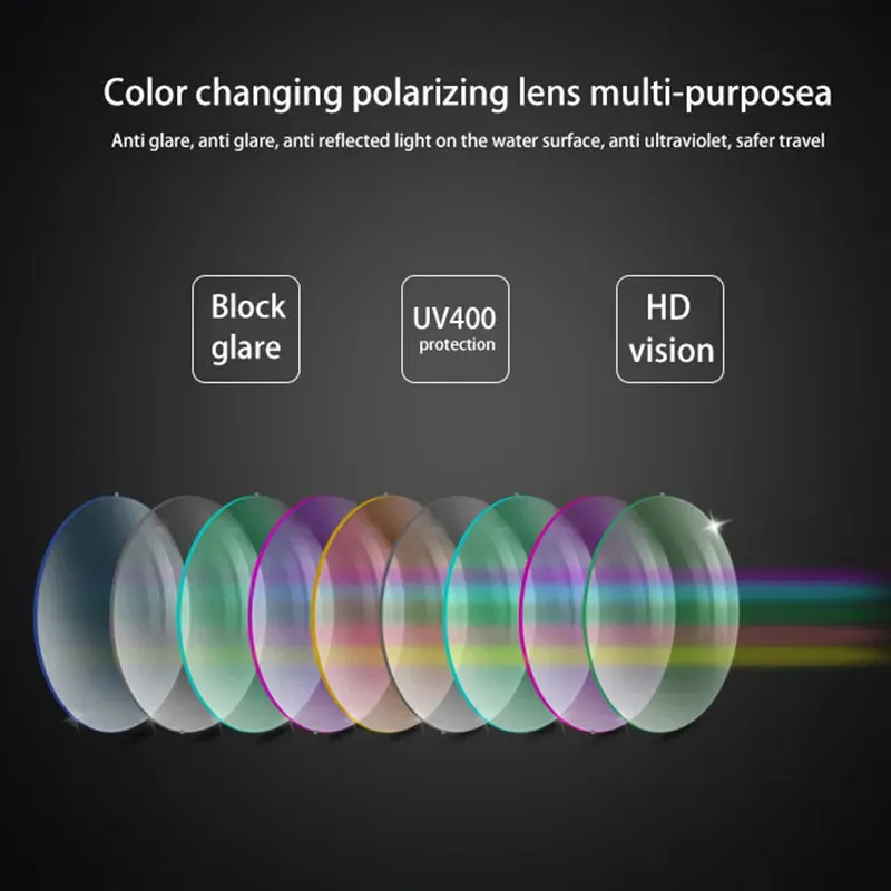 Color-Changing Outdoor Cycling Sunglasses Day&Night Vision Polarized Sunglasses Men's Driving Sunglasses Outdoor Accessories