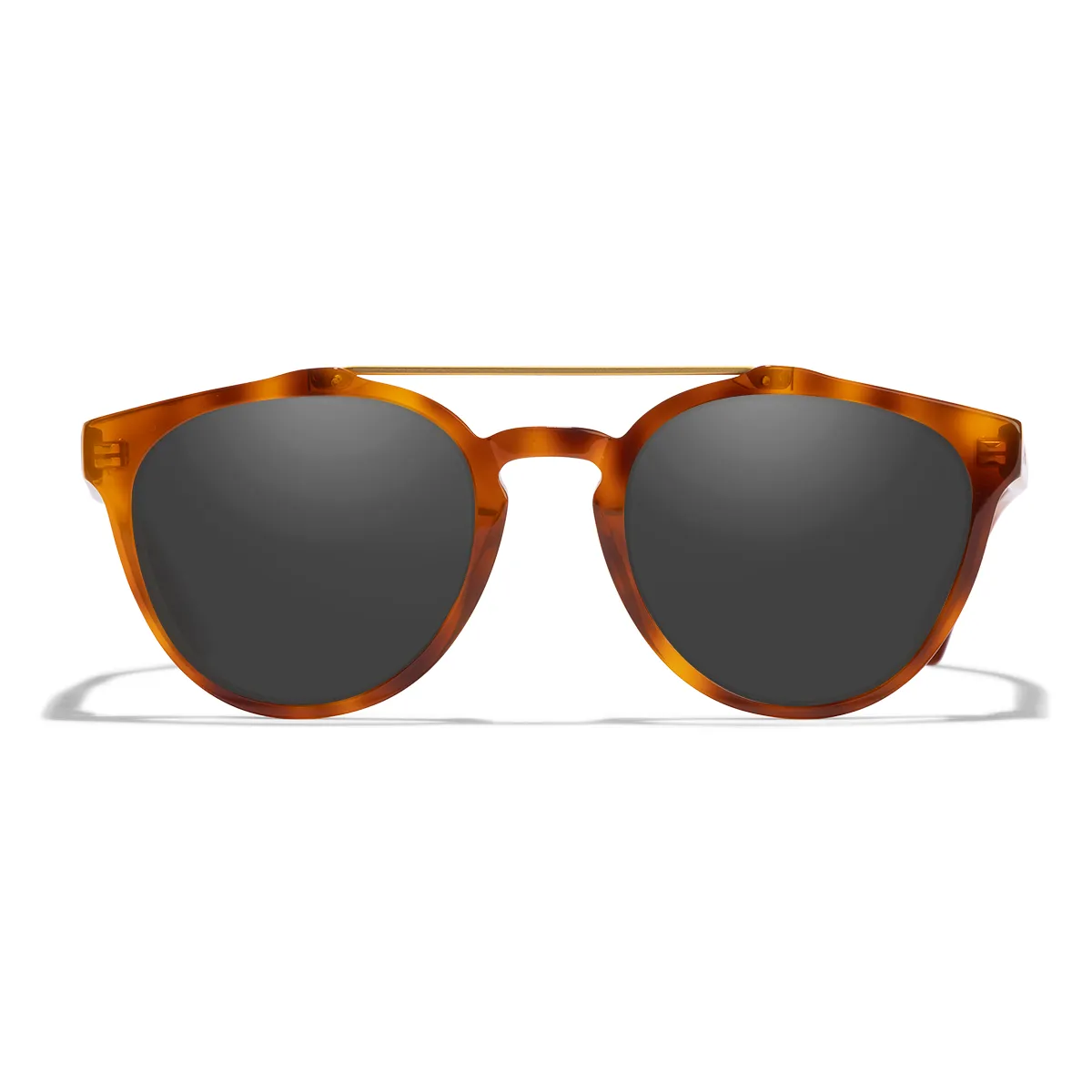 Cordina Twin Palms Sunglasses-Shiny Honey Tort/Grey Polar