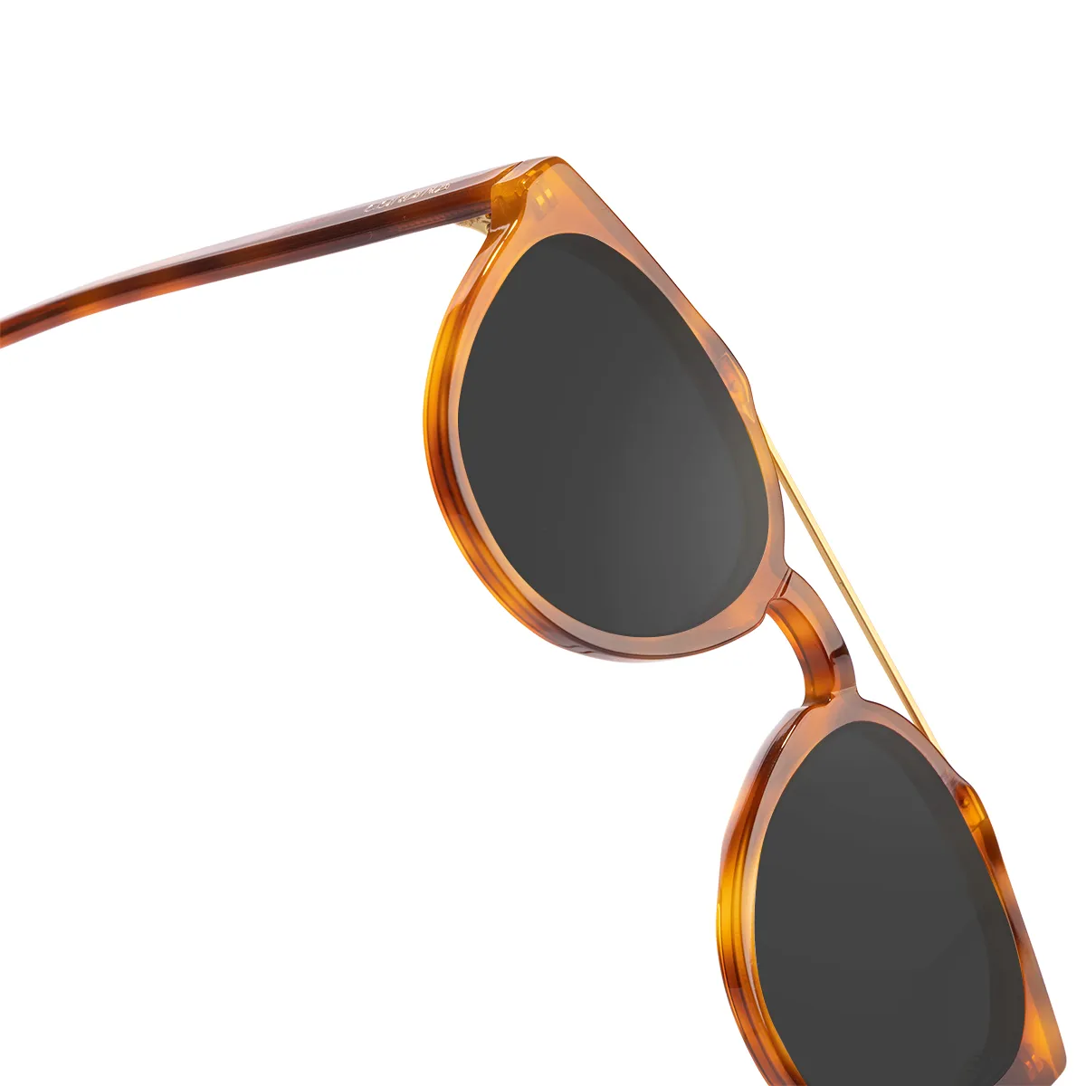 Cordina Twin Palms Sunglasses-Shiny Honey Tort/Grey Polar