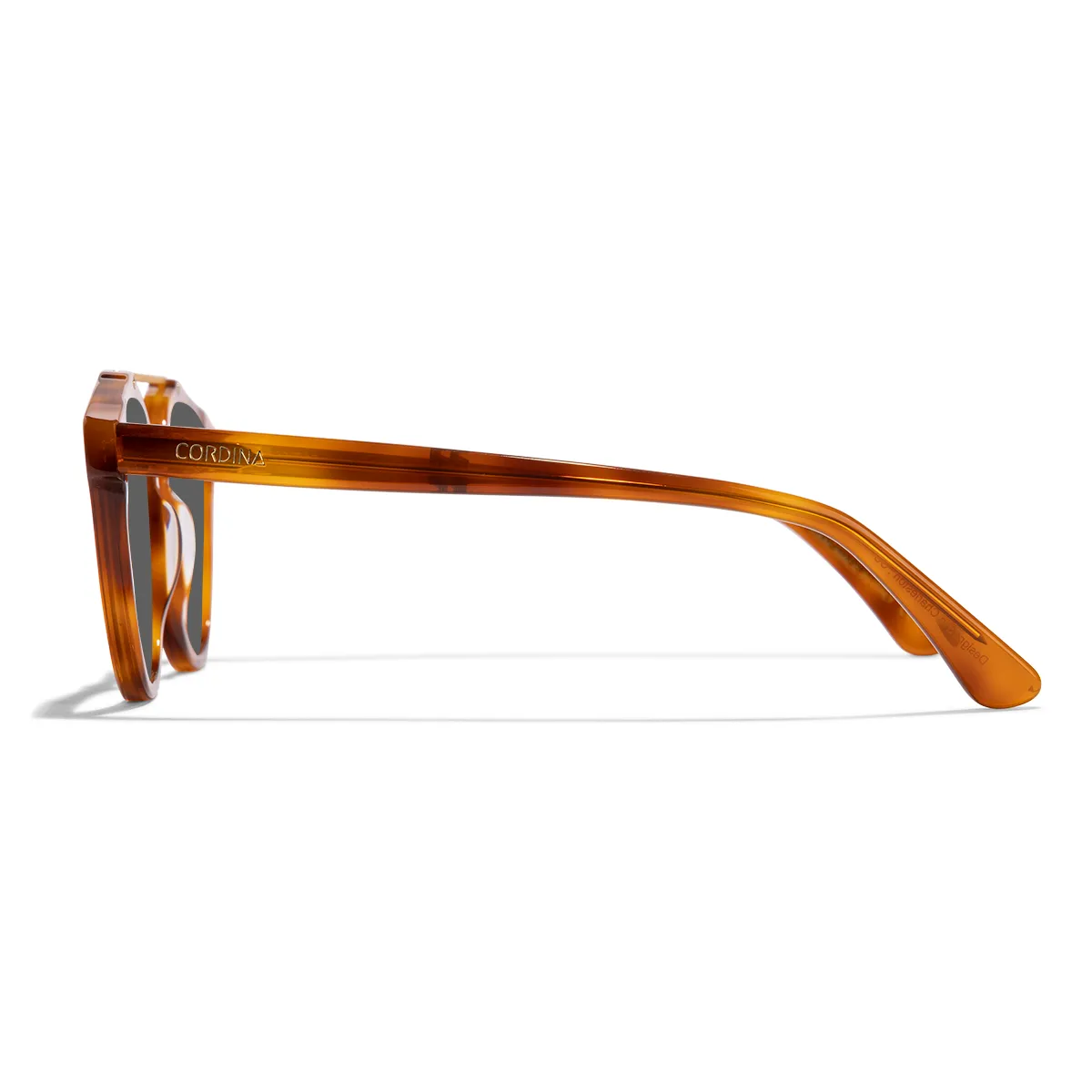 Cordina Twin Palms Sunglasses-Shiny Honey Tort/Grey Polar