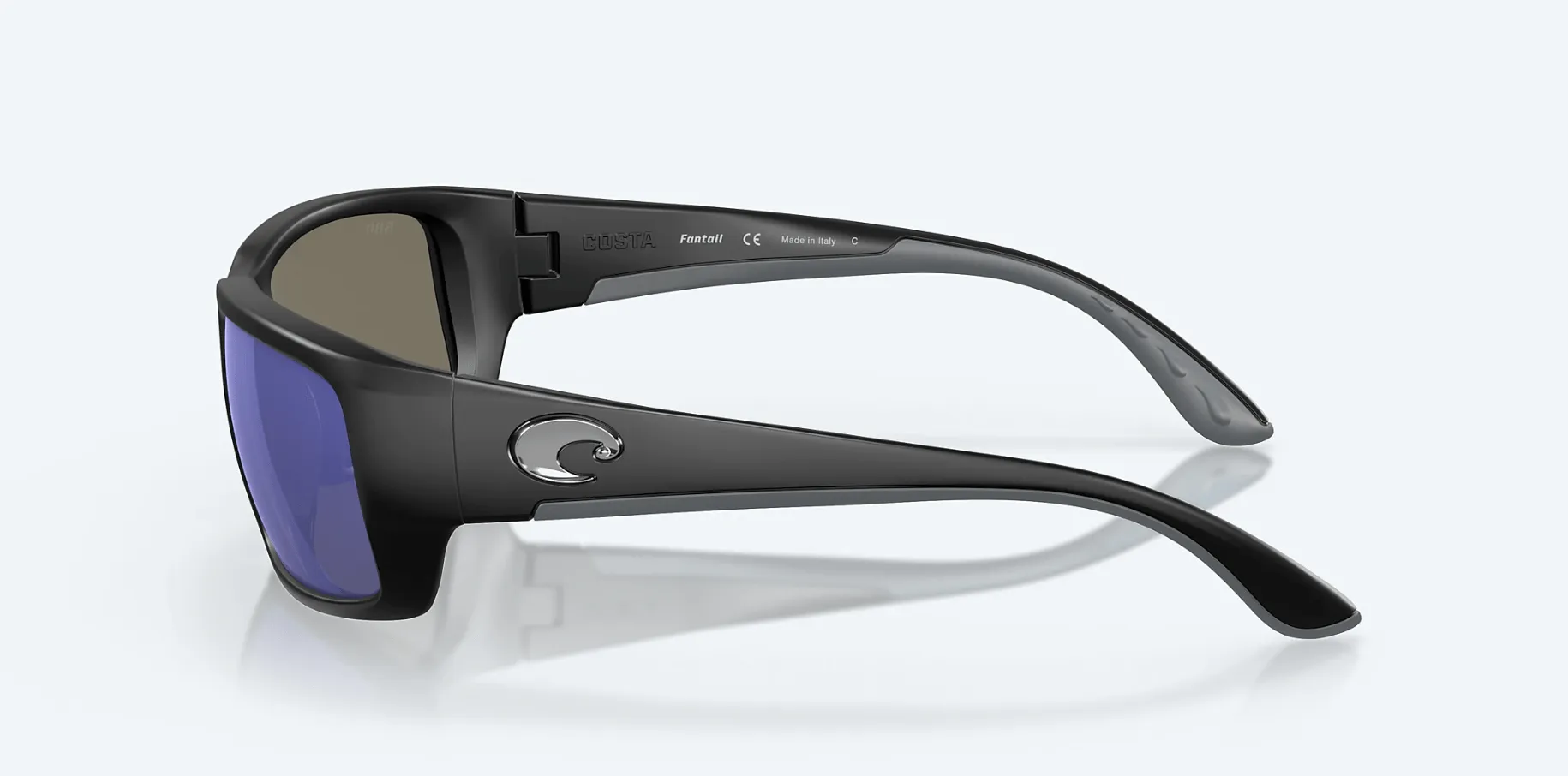Costa Del Mar Fantail Matte Black/Blue Mirror Sunglasses