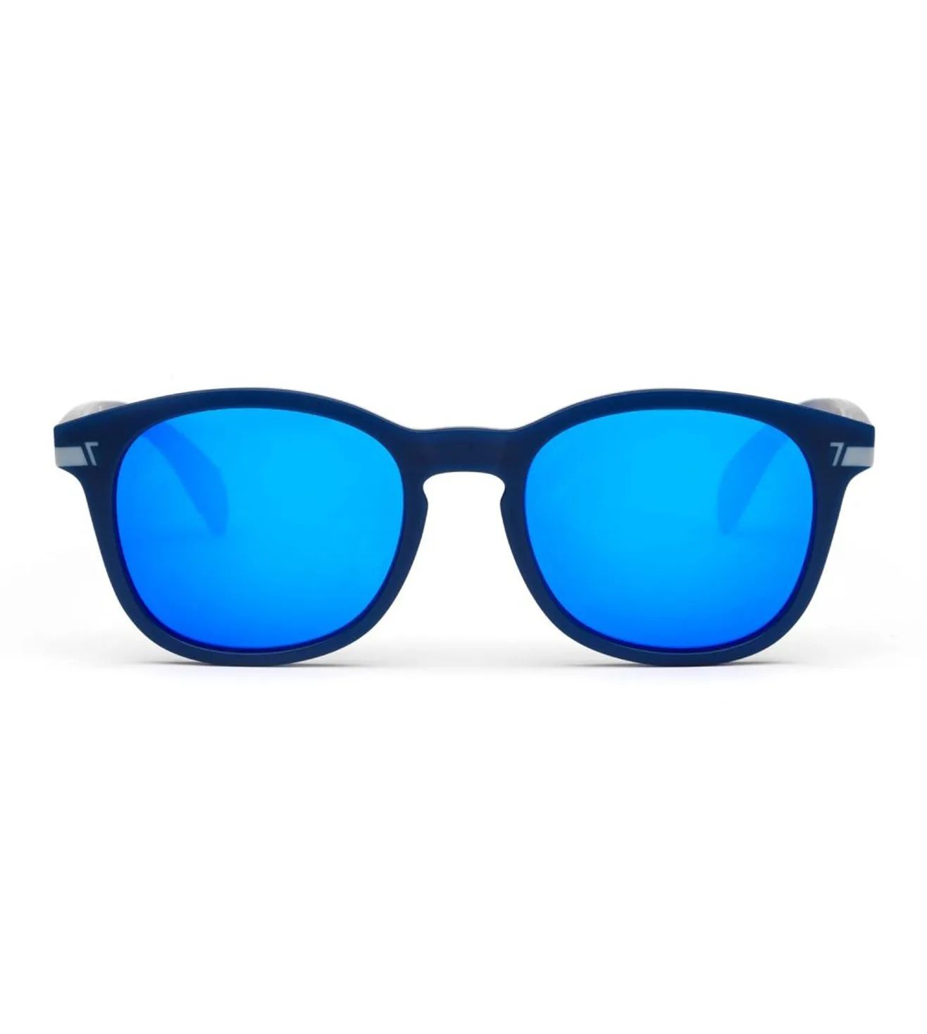 CR7 Unisex Mirror Blue Oval Sunglasses