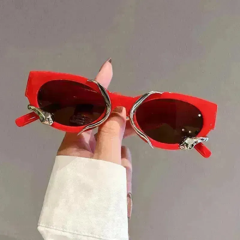Cross-border European And American Retro Spirit Snake Cats' Eye Sunglasses