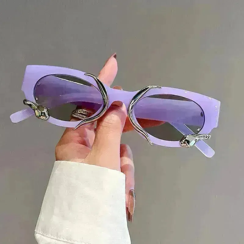 Cross-border European And American Retro Spirit Snake Cats' Eye Sunglasses