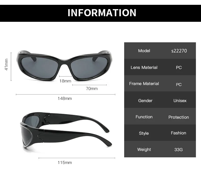 CYBERSTORM 2000 Wraparound Shades – Ultra-Luxe, Ultra-Reckless, UV400 Future Vision