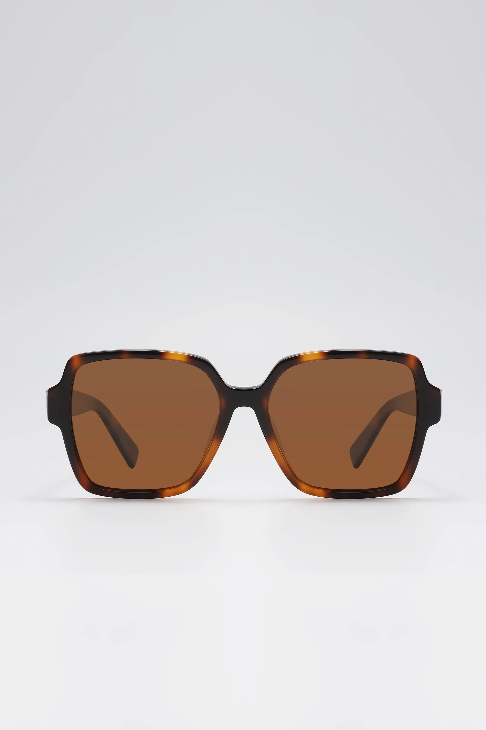 Fangyan | Rectangular Oversized  Brown Sunglasses