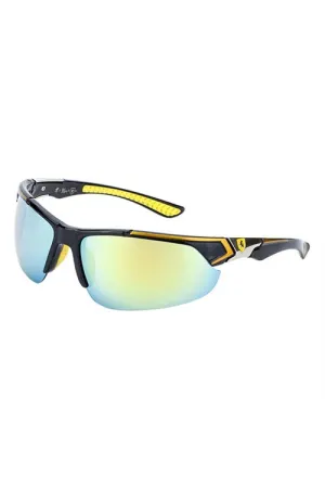 FF-KN-P01002-CM-KHAN SEMI-RIMLESS SPORTS COLOR MIRROR SUNGLASSES WHOLESALE-12PCS