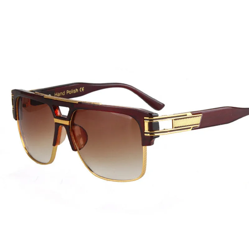 Gangsta Big Frame Semi-Rimless Sun Glasses For Men and Women