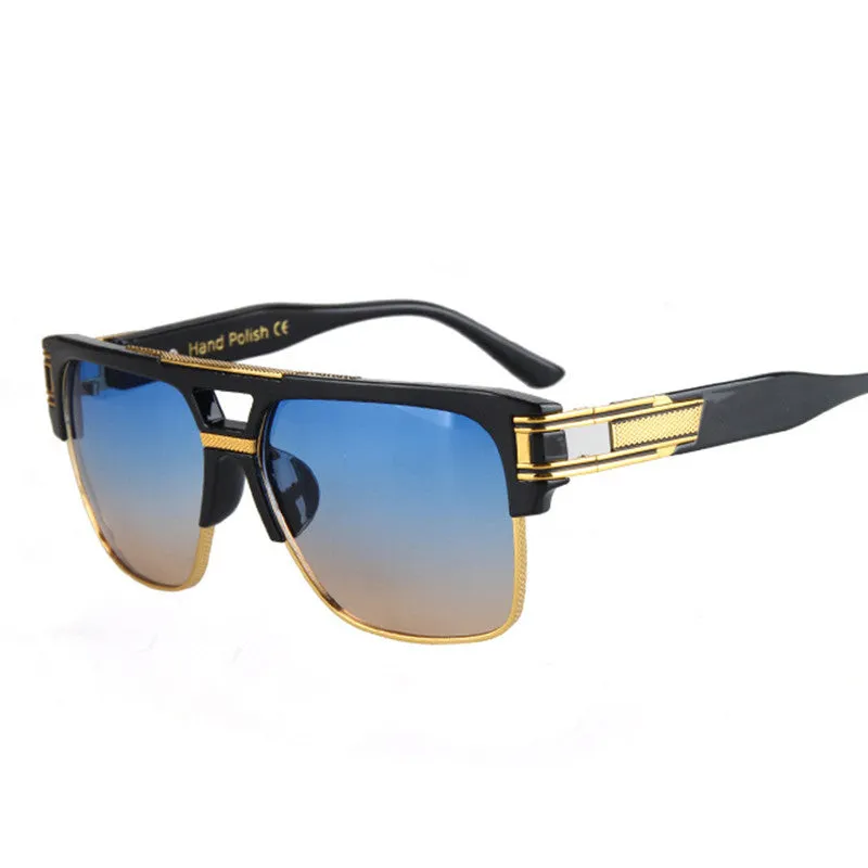 Gangsta Big Frame Semi-Rimless Sun Glasses For Men and Women