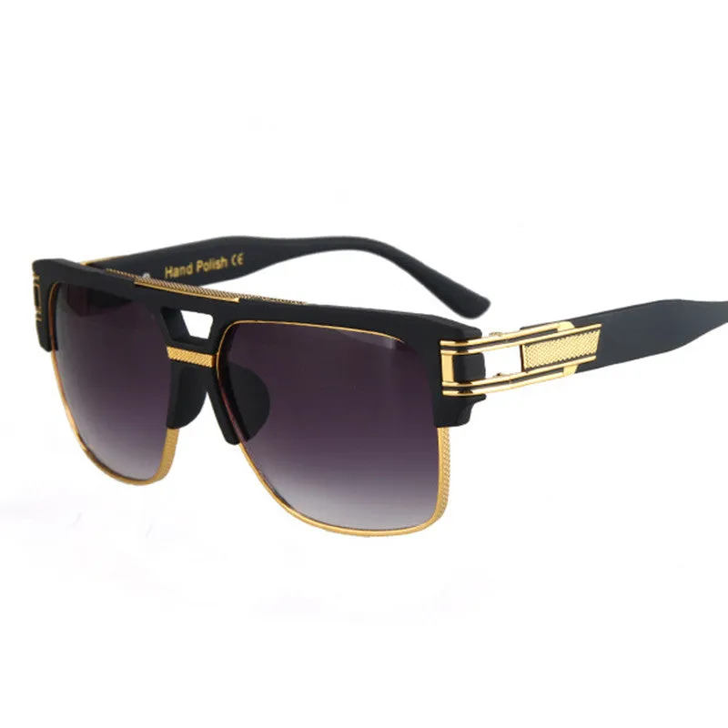 Gangsta Big Frame Semi-Rimless Sun Glasses For Men and Women