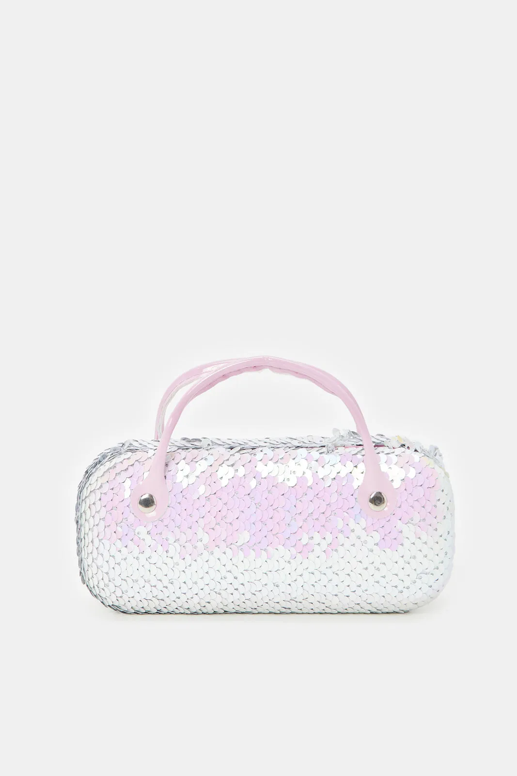 Girls Round Sunglasses With Sequin Embellished Case
