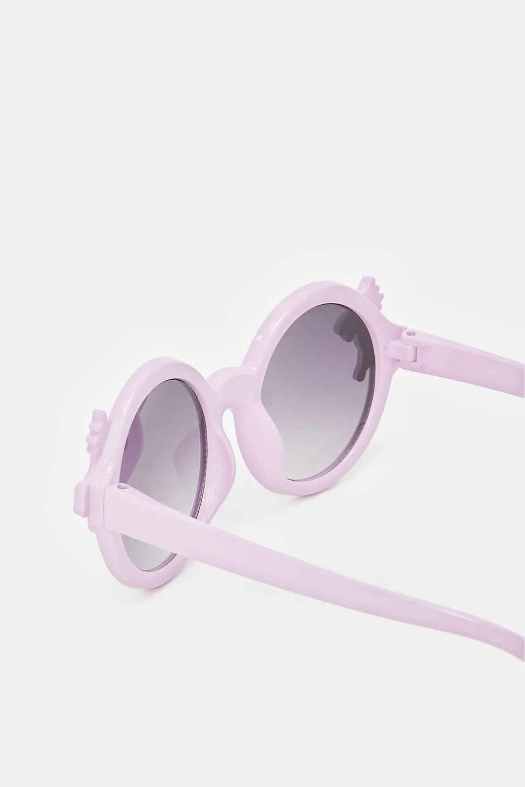 Girls Round Sunglasses With Sequin Embellished Case