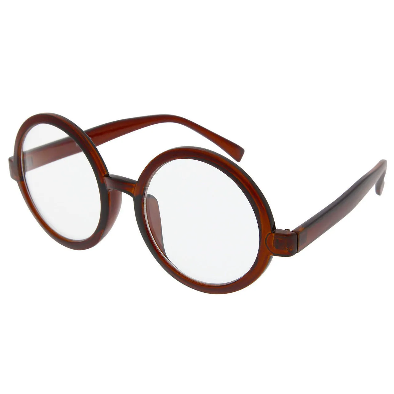 grinderPUNCH John Lennon Inspired Round Clear Lens Glasses Harry Potter Glasses Halloween Costume Glasses