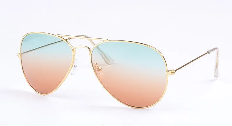 High Quality Brand Designer Women Sunglasses 3025 Pilot Sun glasses Sea gradient shades Men Fashion glasses