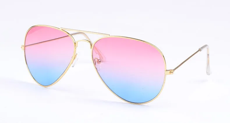 High Quality Brand Designer Women Sunglasses 3025 Pilot Sun glasses Sea gradient shades Men Fashion glasses