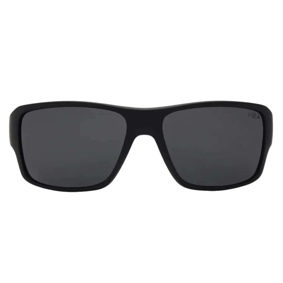 I-Sea Free Bird Wrap Around Polarised Sunglasses - Black Rubber Soft Touch/Smoke Polarized Lens