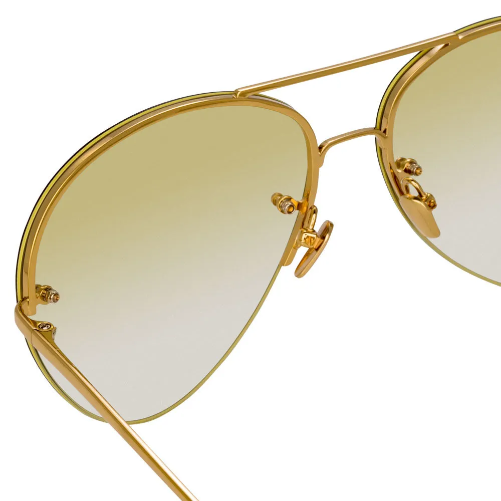 Linda Farrow 574 C9 Aviator Sunglasses