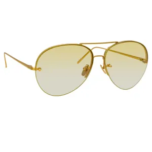 Linda Farrow 574 C9 Aviator Sunglasses