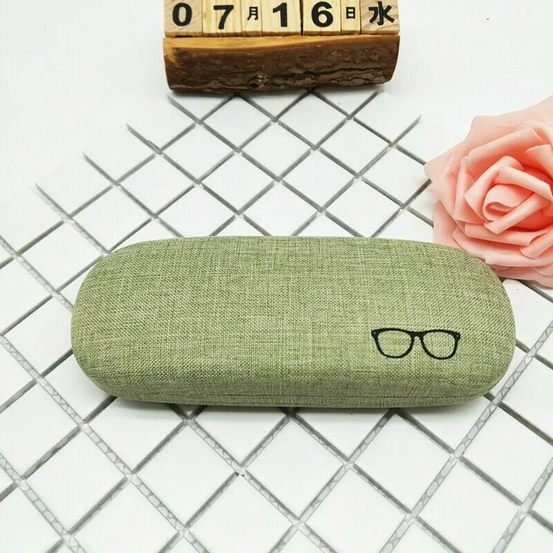 Linen Hard Shell Purple Eyewear/Frame Glasses Case Holder