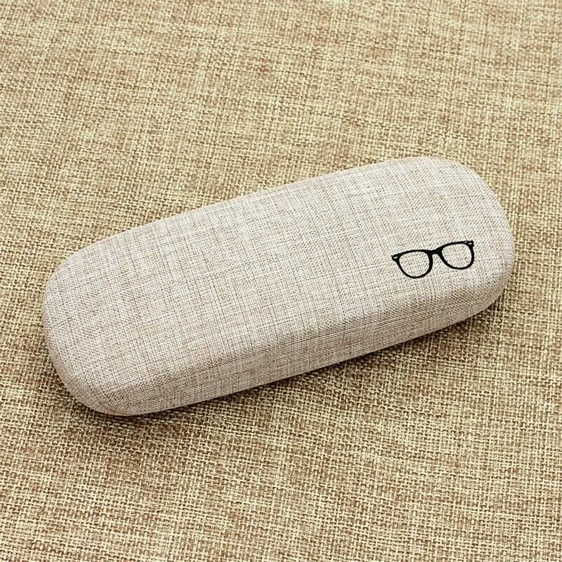 Linen Hard Shell Purple Eyewear/Frame Glasses Case Holder