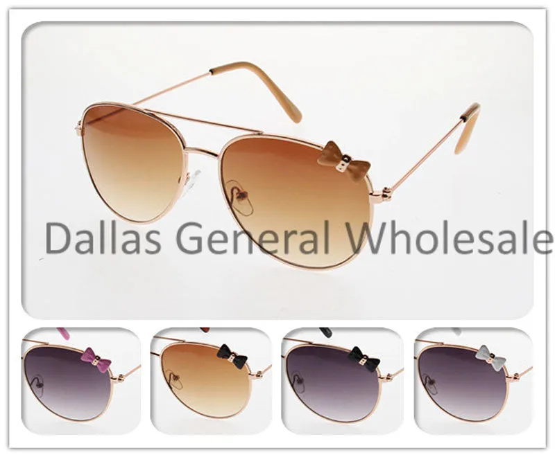 Little Girls Metal Frame Aviator Sunglasses Wholesale