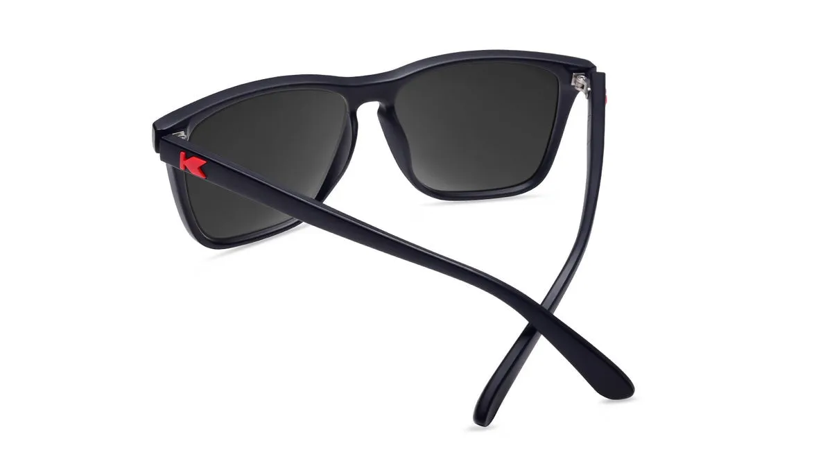 Matte Black / Red Sunset Fast Lanes Polarized Sunglasses