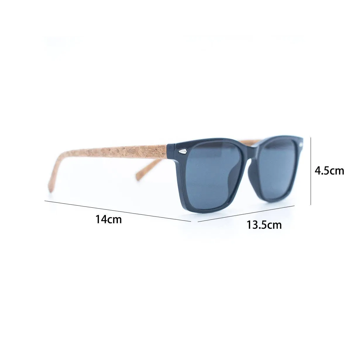 Men's Cork Sunglasses with UV Protection Lenses and Glasses L-527（Included case）