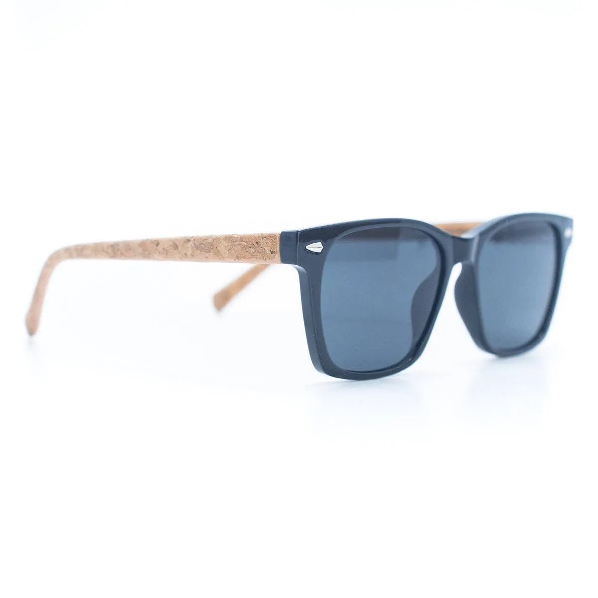 Men's Cork Sunglasses with UV Protection Lenses and Glasses L-527（Included case）