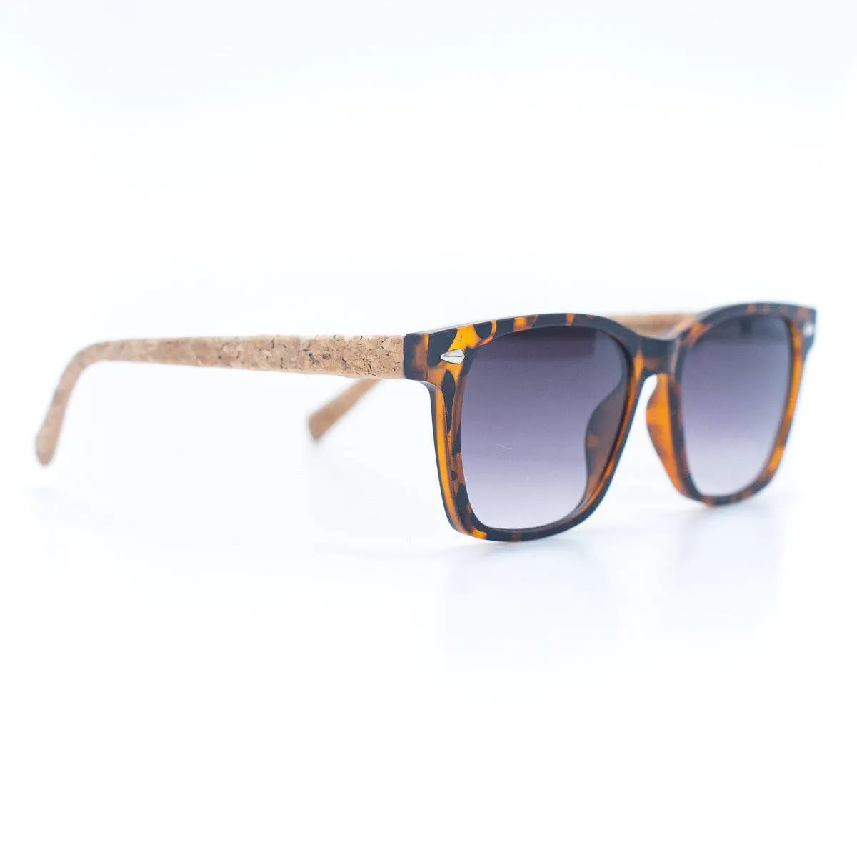 Men's Cork Sunglasses with UV Protection Lenses and Glasses L-527（Included case）