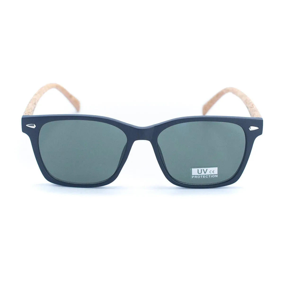 Men's Cork Sunglasses with UV Protection Lenses and Glasses L-527（Included case）