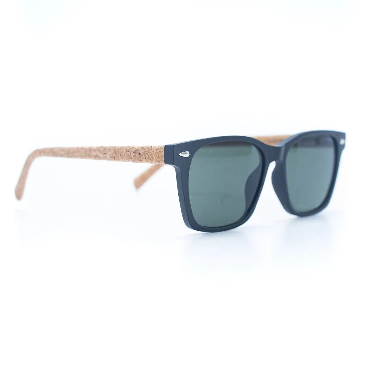 Men's Cork Sunglasses with UV Protection Lenses and Glasses L-527（Included case）