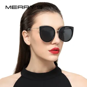 MERRY'S Women Classic Brand Designer Cat Eye Polarized Sunglasses Fashion Sun Glasses