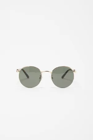 Metal Round Rimless Sunglasses