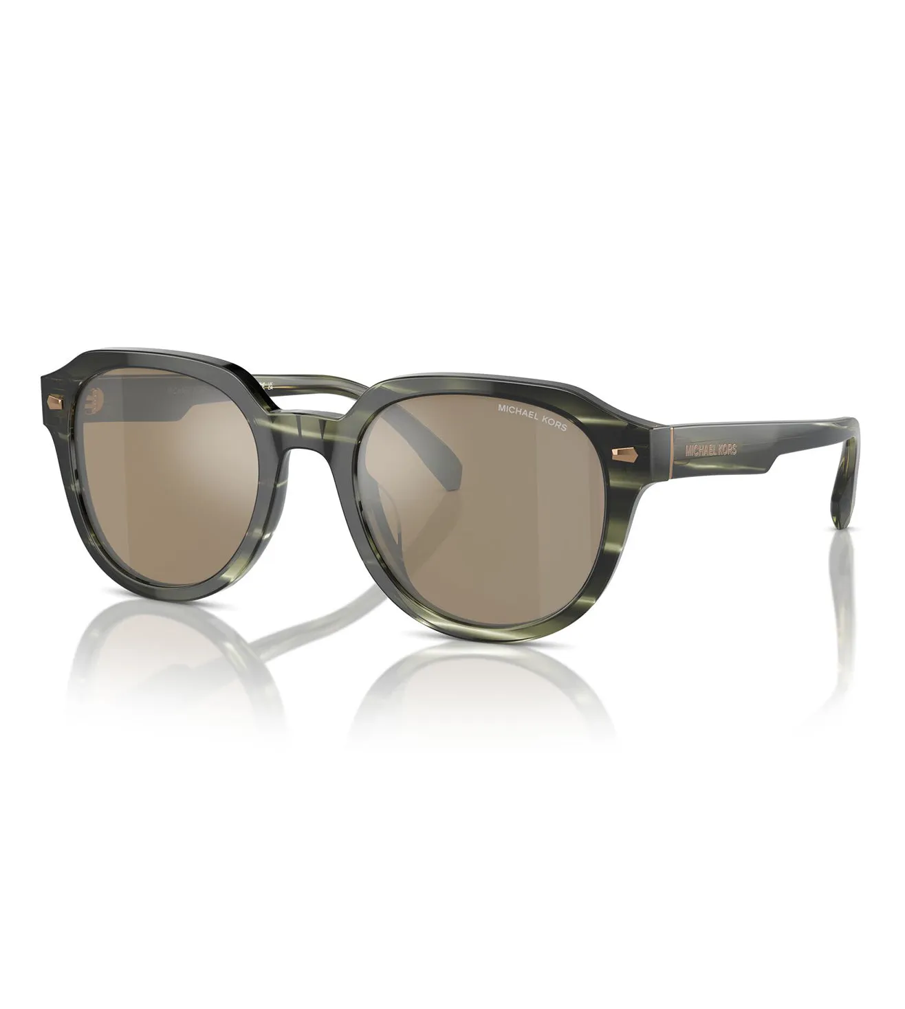 Micheal Kors Men's Olive Green Round Sunglasses