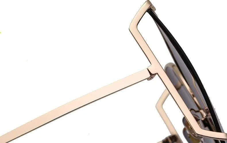 New Brand Pearls Half Round Sunglasses Women Fashion Big Frame Gradient Sun Glasses Female Oculos Unisex Eyewear